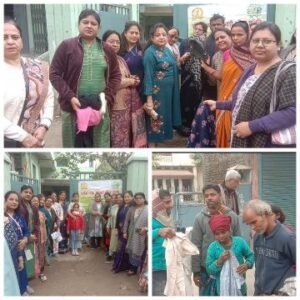 पूर्णिया बिहार 6 दिसंबर 25* अखिल भारतीय मारवाड़ी महिला सम्मेलन की पूर्णियां शाखा ने बीच बांटा ऊनी ऊनी कपड़े।