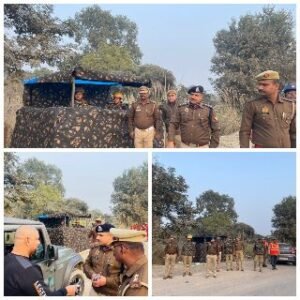 कौशांबी08जनवरी25*कोखराज पुलिस ने सकाढा तिराहा चेक पोस्ट पर वाहनों को किया चेक*