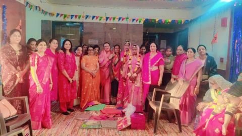 जोधपुर09जनवरी25*आकृति हाइट्स परिवार में रहने वाली महिलाओं ने दो बच्चियों की शादी की