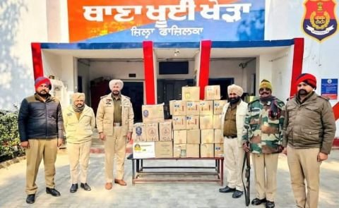 पंजाब10जनवरी25*141 पेटी शराब पुलिस ने की बरामद, आरोपी फरार