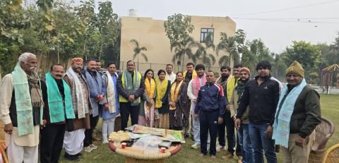 मथुरा12जनवरी25*होमगार्ड विभाग के डिवीजनल कमांडेंट, श्रम विभाग के डिप्टी कमिश्नर का भव्य सम्मान