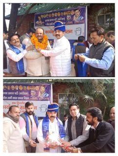 सहारनपुर24जनवरी25*बेहट के चकराता रोड स्थित एक फार्म हाउस में पहुंचे भीम आर्मी के राष्ट्रीय अध्यक्ष