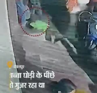 कानपुर नगर28जनवरी25*बारात में नाच रही घोड़ी ने बच्चे को मारी लात...मौत:*