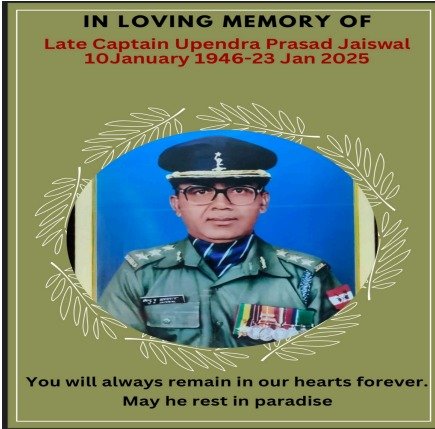 पूर्णिया बिहार 6 फरवरी25*विधायक विजय खेमका ने कैप्टेन उपेंद्र के चित्र पर पुष्प अर्पित किया।