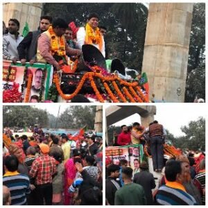 दिल्ली02फरवरी25*भारतीय जनता पार्टी के प्रत्याशी अशोक गोयल का रोड शो।