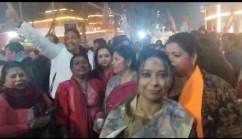 पूर्णिया बिहार8फरबरी25*दिल्ली विधानसभा चुनाव की ऐतिहासिक जीत, पूर्णिया में जश्न का माहौल।