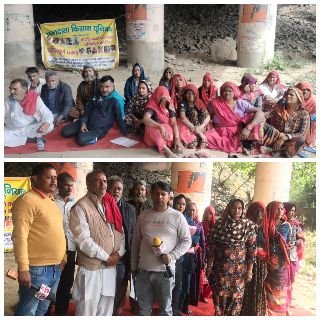 दिल्ली10फरवरी25*बेला स्टेट यमुना खादर पर कृषि भूमि पर किसान भाइयों का धरना अनवरत जारी।