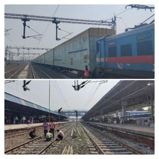 खण्डवा10फरवरी25*264 एसयूवी लेकर गलत ट्रैक पर दौड़ गई डबल डेकर मालगाड़ी, खंडवा में टला बड़ा रेल हादसा*