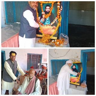 मथुरा12फरवरी25*बृंदाबन मैं अंबेडकर पार्क मैं संत रविदास की जयंती मनाई गई