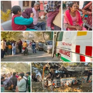 फतेहपुर15फरवरी25*फतेहपुर-बेहट रोड पर प्राइवेट बस पेड़ से टकराई, दर्जनों लोग गंभीर,* फतेहपुर15फरवरी25*फतेहपुर-बेहट रोड पर प्राइवेट बस पेड़ से टकराई, दर्जनों लोग गंभीर,*