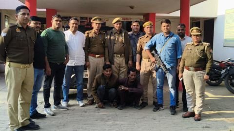 मैनपुरी23फरवरी25*एलाउ पुलिस ने 2 इनामिया बदमाशों को पकड़ा।
