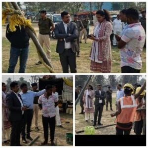 पूर्णिया बिहार 25 फरवरी 25*स्पोर्ट्स कॉम्प्लेक्स के निर्माण हेतु मिट्टी जांच तथा टोपोग्राफिकल सर्वे शुरू