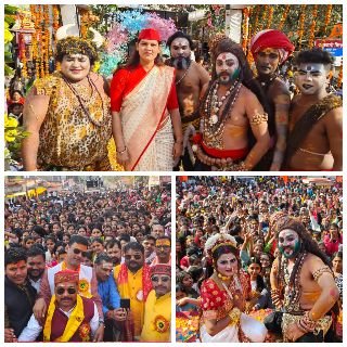 कानपुर नगर26फरवरी25*महाशिवरात्रि पर शिव बारात निकली : शिव पार्वती ने विवाह रचाया।