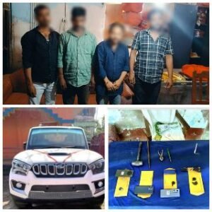 पूर्णिया बिहार2मार्च25*नशे के विरूद्ध पुलिस की कार्रवाई। 23 ग्राम स्मैक के साथ चार स्मैक तस्कथर गिरफ्तार।