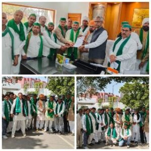 मथुरा10मार्च25*भाकियू टिकैत जनपद मथुरा के किसान नेताओं व किसानों ने मण्डलायुक्त आगरा से की मुलाकात