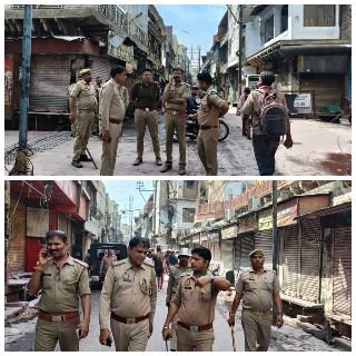 मथुरा 14 मार्च 2025*होली और जुमे की नमाज सकुशल सम्पन्न कराने के लिए पैदल भ्रमण*