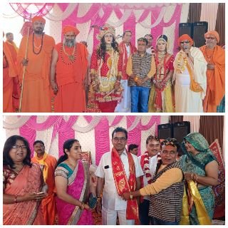 मथुरा18मार्च25* पंडित योगेश पचौरी जी के आवास पर आयोजित की गई फूलों की होली।