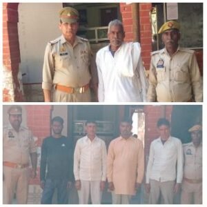 मथुरा 24 मार्च 2025*थाना शेरगढ पुलिस द्वारा 05 नफर वारण्टी अभियुक्तगण को किया गिरफ्तार।*