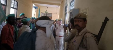 कानपुर नगर25मार्च2025*किसान यूनियन के पदाधिकारी व अनेक किसान पहुंचे बिल्हौर तहसील