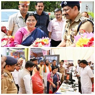 बाराबंकी26मार्च2025*जी.आई.सी. ऑडिटोरियम बाराबंकी में चल रहे समारोह में बाराबंकी पुलिस द्वारा किए गए सराहनीय कार्यो की प्रदर्शनी-*