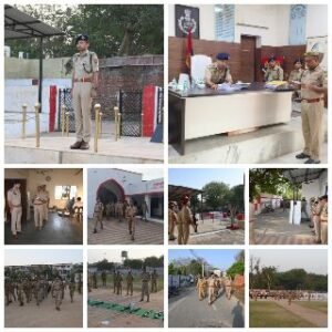 मथुरा4अप्रैल25*पुलिस उप महानिरीक्षक/वरिष्ठ पुलिस अधीक्षक, मथुरा महोदय द्वारा शुक्रवार की परेड का निरीक्षण किया गया-*