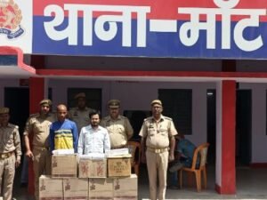 मथुरा 4 अप्रैल 2025* कार में तस्करी कर ले जायी जा रही गैर प्रान्त अवैध विदेशी मदिरा सहित 02 गिरफ्तार ।*