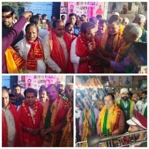 मथुरा05/04/2025*वृन्दावन में निषाद राज जी की जयंती का आयोजन बड़े धूमधाम से किया गया।