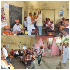 हमीरपुर11अप्रैल25*ग्राम चलो अभियान विकास खण्ड कुरारा जनसंपर्क करके लाभार्थियों को सम्मानित किया