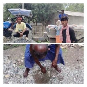 पूर्णिया बिहार 14 अप्रैल 25* पन्द्रहवीं वित्त योजना अंतर्गत  सड़क निर्माण में अनियमितता।