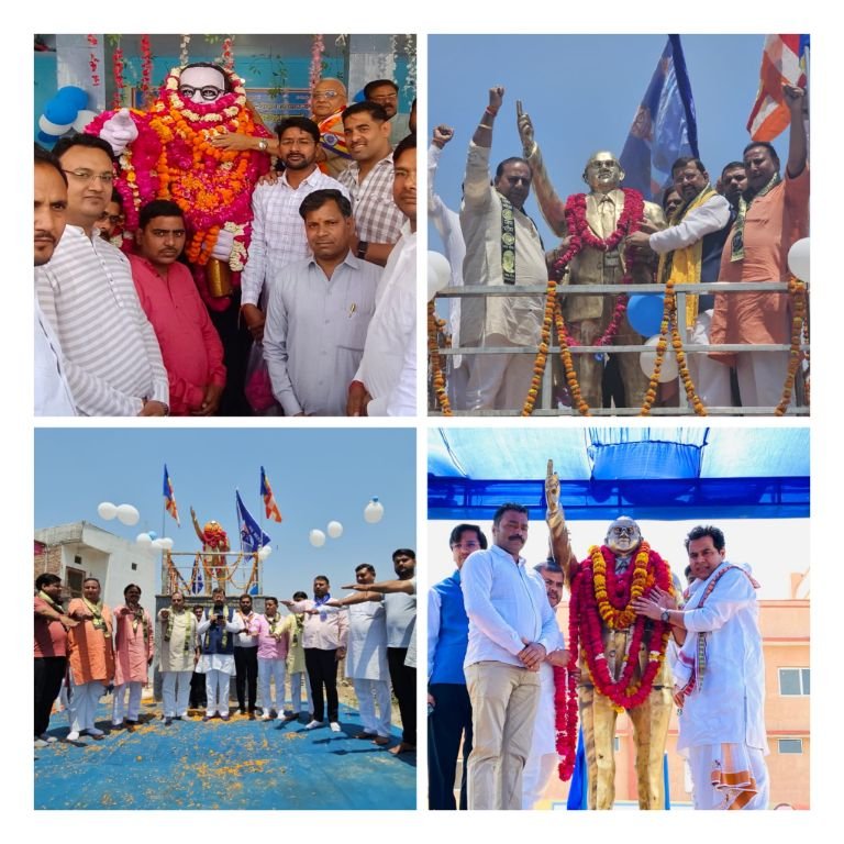 मथुरा14अप्रैल25 बाबा साहेब अंबेडकर की जयंती पर भाजपा नेताओं ने दी श्रद्धांजलि,