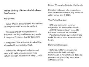 नई दिल्ली23अप्रैल25*पहलगाम में आतंकी हमले के बाद (CCS) की उच्च स्तरीय बैठक के बाद अहम फैसले*