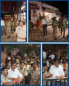 मथुरा 29 अप्रैल 25*पैदल गश्त/निरीक्षण -थाना वृन्दावन श्री बांके बिहारी जी मंदिर*