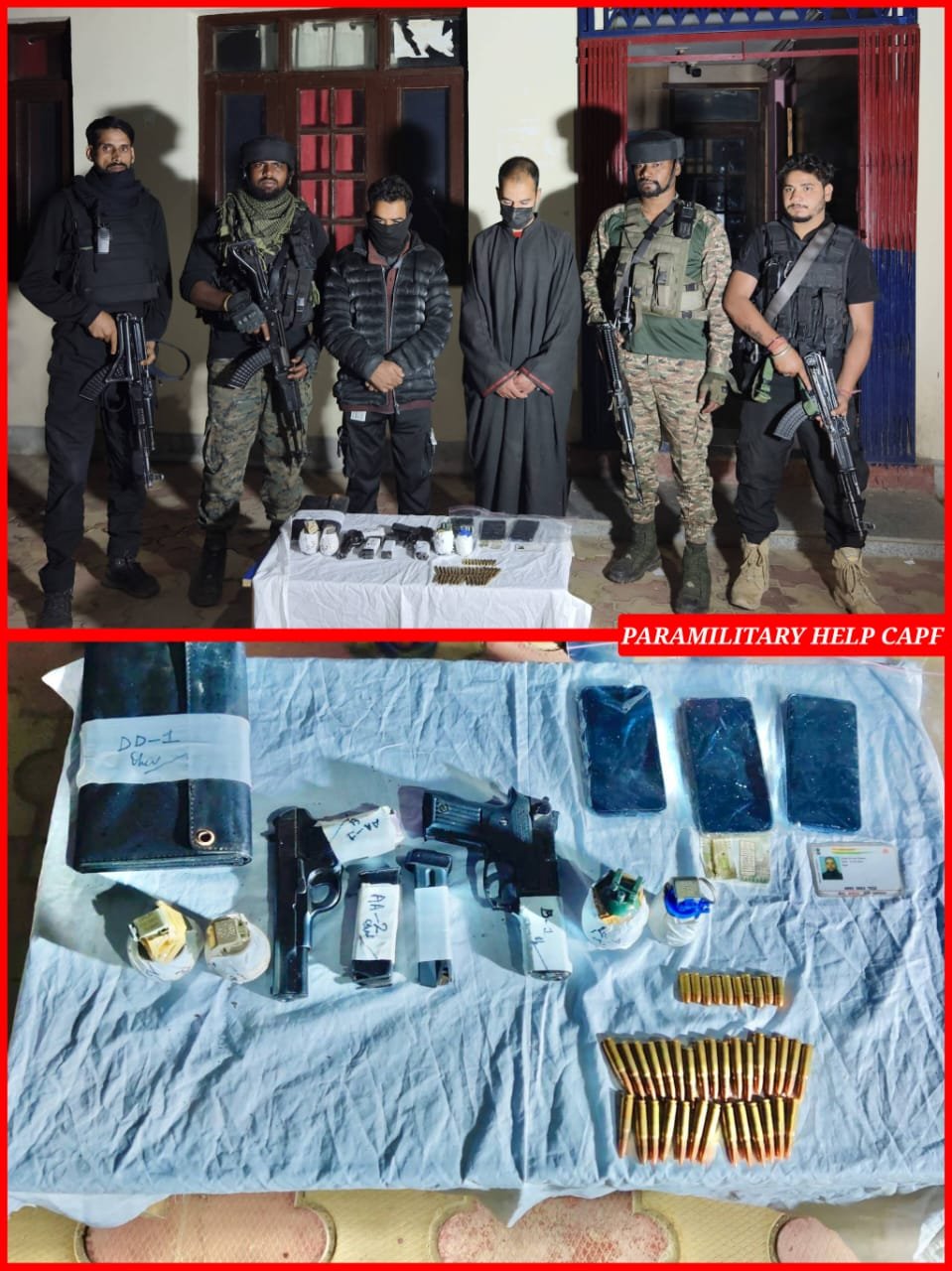 जम्मू-कश्मीर 19मई25*के शोपियां जिले के डीके पोरा इलाके में आतंकी सहयोगियों को गिरफ्तार