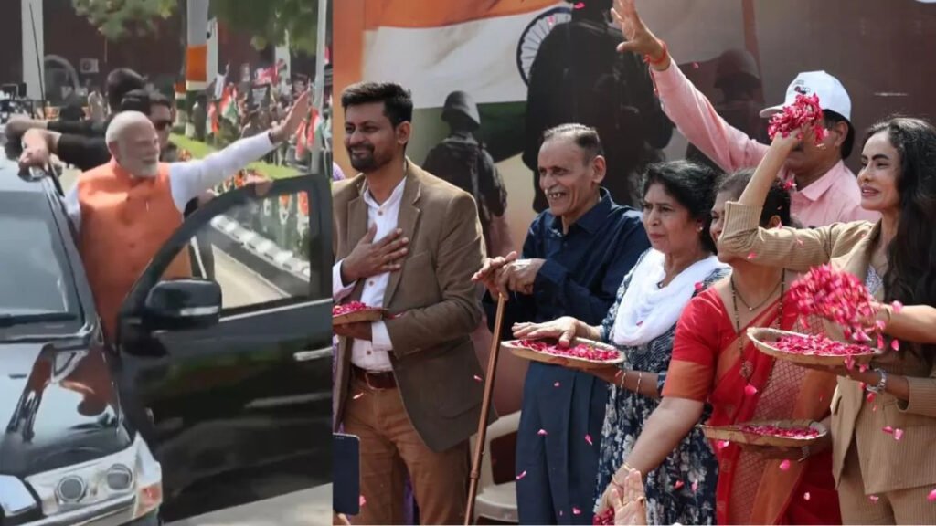 *🔯वडोदरा 26मई25*में PM मोदी का मेगा रोड शो, मंच पर दिखा कर्नल सोफिया का परिवार; लोगों ने किया जोरदार स्वागत..!*