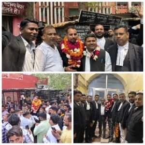 लखनऊ01मई25*सेंट्रल बार एसोसिएशन के चुनाव में आधिवक्ता आशीष कुमार शुक्ला ने उपाध्यक्ष पद पर की एक तरफा जीत हासिल