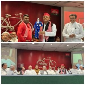 लखनऊ01मई25*समाजवादी पार्टी के राष्ट्रीय अध्यक्ष अखिलेश यादव की प्रेस कॉन्फ्रेंस ।