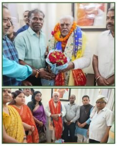 भागलपुर 02मई25डॉ प्रेम कुमार का भाजपा जिला महामंत्री योगेश पांडे के नेतृत्व मेँ स्वागत किया गया।