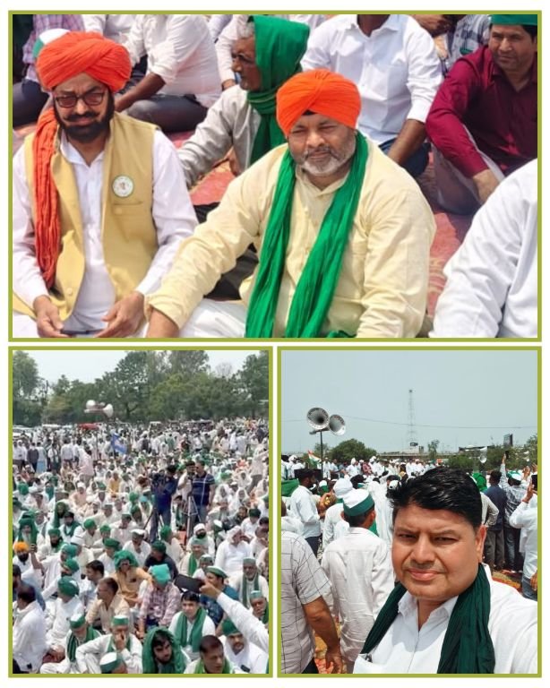 मथुरा 3 मई 2025 को किसान सम्मान जन आक्रोश रैली धर्मवीर सिंह और टिकट सब शामिल रहे