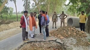 अयोध्या06मई2025*मवई-पटरंगा मार्ग का निर्माण शुरू, 8.46 करोड़ की लागत से 3.30 किमी सड़क का चौड़ीकरण