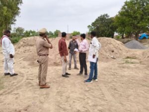 कौशाम्बी08मई25*बालू भण्डारण 1080 घनमीटर को एसडीएम ने किया सीज*