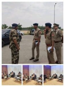 कानपुर09मई25*भारत - पाक तनाव के बीच चकेरी एयरपोर्ट पर सुरक्षा व्यवस्था का निरीक्षण।