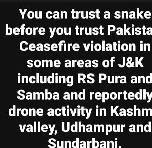 जम्मू कश्मीर10मई25*श्रीनगर में मुख्यमंत्री हमलों से चिंतित