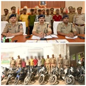 प्रयागराज10मई2025**चेन स्नैचिंग करने वाले गिरोह के 06  अभियुक्त गिरफ्तार।