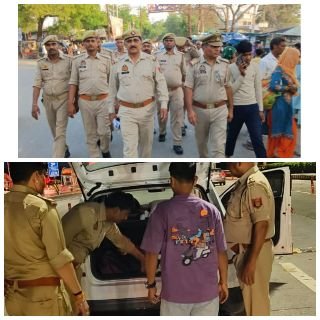 मथुरा 11 मई 25*क्षेत्र में शान्ति/सुरक्षा व्यवस्था को सुदृढ करने, चेकिंग संदिग्ध व्यक्ति/वाहन हेतु पैदल गश्त किया गया