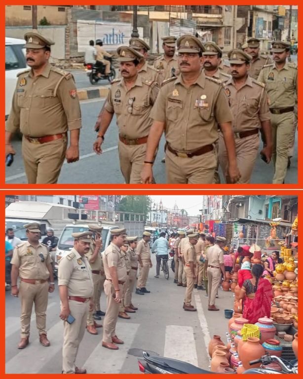 गोरखपुर13मई25*गोरखनाथ पुलिस ने पैदल गश्त कर परखा सुरक्षा व्यवस्था*