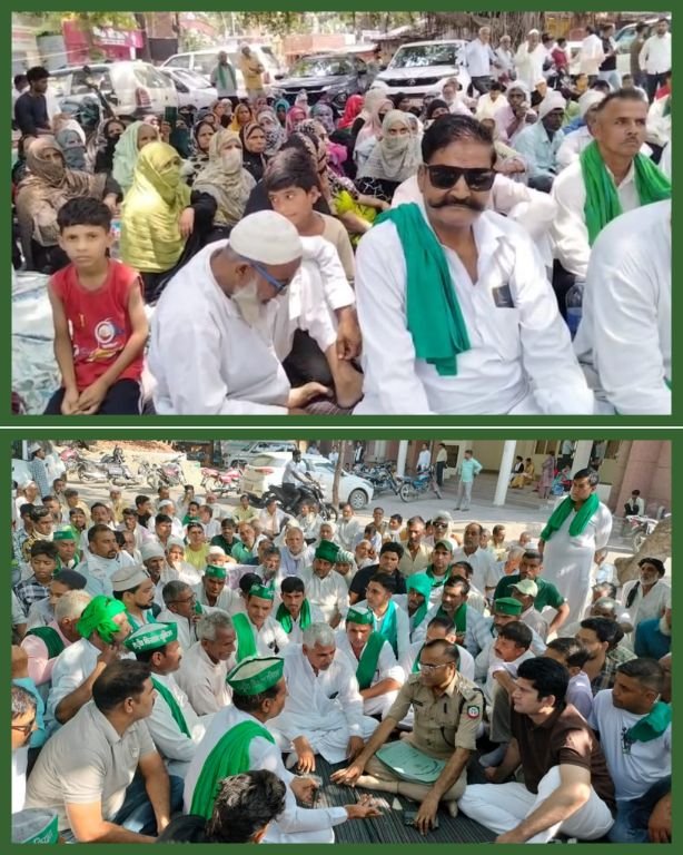 बिजनौर16मई25*राष्ट्रीय किसान यूनियन का डीएम कार्यालय पर अनिश्चित कालीन धरना