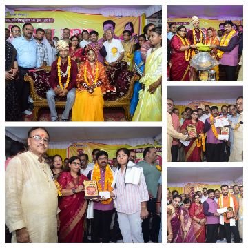 प्रयागराज18मई25*केसरवानी वैश्य सभा द्वारा आयोजित 34वें निःशुल्क सामूहिक विवाह सम्मेलन में नन्दी गुप्ता ने वैवाहिक जोडों को दी शुभकामनाएं