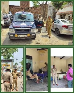 मथुरा 25 मई 25*पुलिस अधीक्षक द्वाराआकस्मिक निरीक्षण थाना फरह चौकी ओल जनपद-मथुरा*