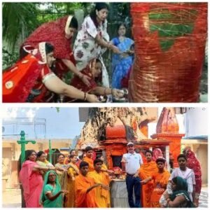 वाराणसी26मई25" वट सावित्री पूजन के साथ पर्यावरण संरक्षण का भी दिया संदेश"