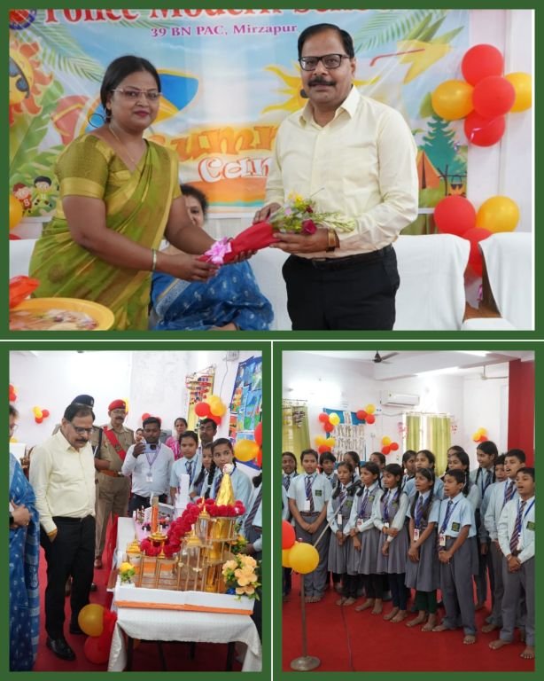 मिर्जापुर:28 मई 25 *वाहिनी में स्थापित पुलिस मार्डन स्कूल के समर कैंप का समापन*